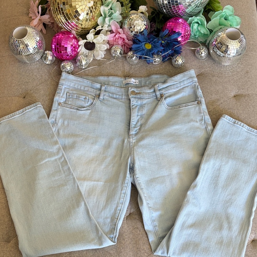 Loft Girlfriend Fit Light Wash Jeans